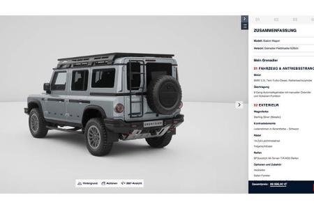 Ineos Grenadier 2022 Konfigurator