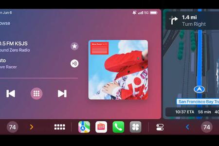 Apple Carplay Update mit neuen Designs und Steuerung von Komfortfunktionen im Auto.
