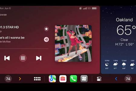 Apple Carplay Update mit neuen Designs und Steuerung von Komfortfunktionen im Auto.