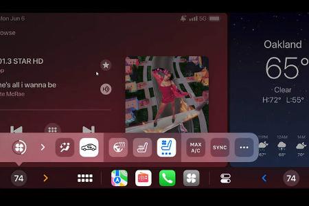 Apple Carplay Update mit neuen Designs und Steuerung von Komfortfunktionen im Auto.