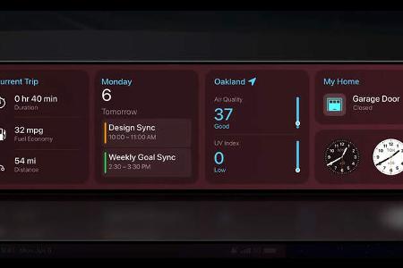 Apple Carplay Update mit neuen Designs und Steuerung von Komfortfunktionen im Auto.