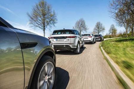 BMW X3, Jaguar E-Pace, Lexus NX, Range Rover Evouge