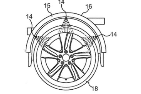 Daimler Patent Spritzwasserkühlung Reifen
