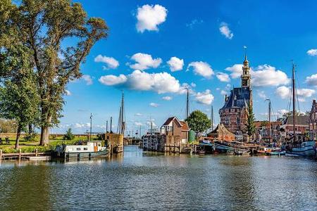 Hafen, Wasser, Boot, Hauptturm, BŠume, HŠuser, Himmel