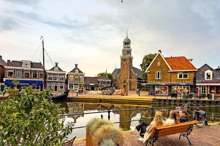 Kanal, Bank, Menschen, HŠuser, Romantisch