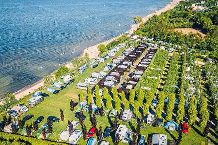 Panorama, KŸste, Meer, Strand, Campingplatz, Caravans