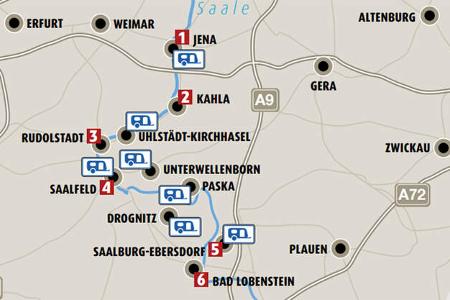 Karte Saaleland.