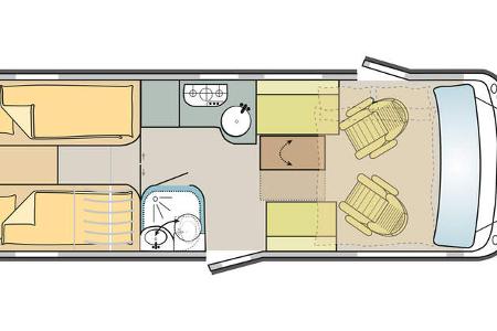 Integrierte, Grundriss Mobilvetta KEA I64