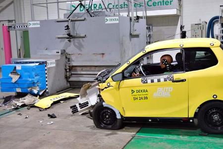 Dekra Crash Microcars Citroen Ami und Aixam
