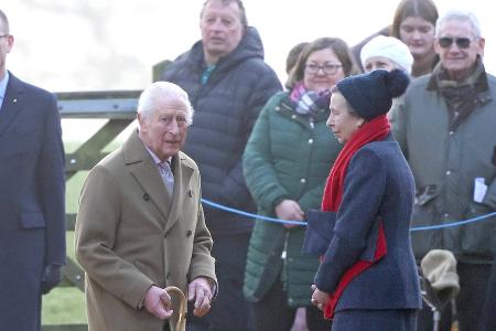 Sonntagsgottesdienst mit König Charles III. und Prinzessin Anne