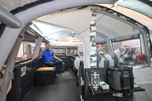 Innenraum, Vorzelt, Luftgestänge, Klappcaravan