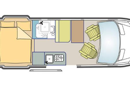 Hymer Grand Canyon, Grundriss