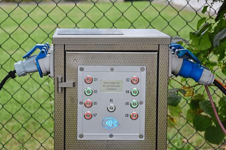 Stromsäulen, Wohnmobilpark Westhafen