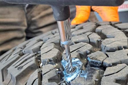 Wohnmobil Reifen Reperatur f