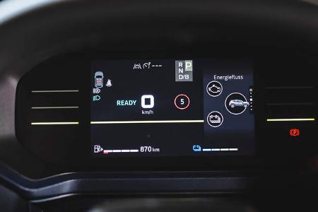 Dacia Duster Hybrid 140, Lenkraddisplay