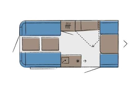 Grundriss Bug-Sitzgruppe