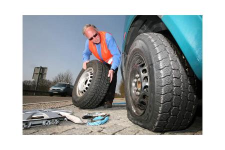 Ärgerliche Reifenpanne