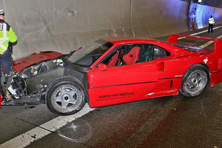 Ferrari F40 Unfall