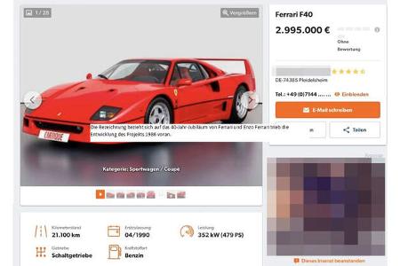 Ferrari F40 Mechatronik Mobile.de