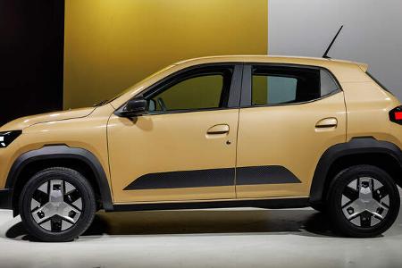 Neuer Dacia Spring 2. Generation (2024) Studio Sahara Beige