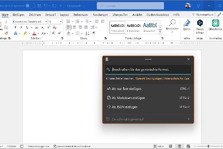 Erweitertes Einfügen nutzen