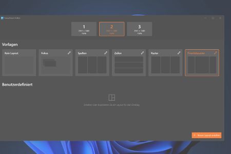 FancyZones für schnellen Layout-Wechsel