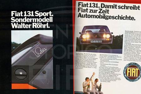 Anzeige Weltmeister Sondermodell Walter Röhrl Fiat 131