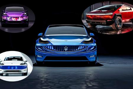 02/2025 Evision Tesla Model Y und Cybertruck LED Front Display