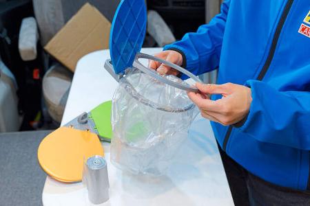 Muelltrennung im Camper Campingmuelleimer f