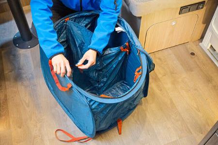 Muelltrennung im Camper Quechua f