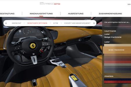 Ferrari Daytona SP3 Konfigurator