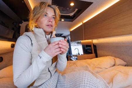 Bett, Kaffee, Morgen, Licht, Innenraum