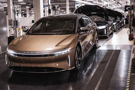 09/2021, Lucid Air Alektro-Limousine Produktionsstart