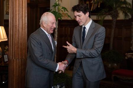 König Charles III. empfängt Kanadas Premier Justin Trudeau