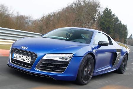 Audi R8 V10 plus 5.2 FSI, Frontansicht, Seitenführung
