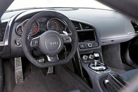 Audi R8 V10 plus 5.2 FSI, Cockpit, Lenkrad