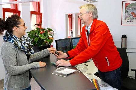 Das Service-Center hat einen schnellen Zugriff auf Ersatzteile.