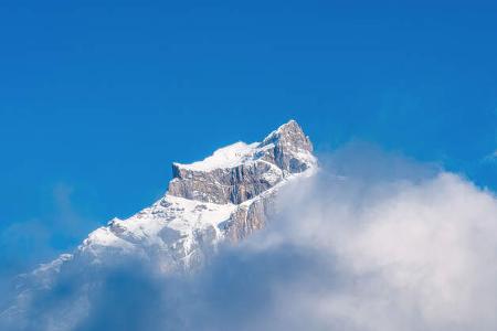 Berg, Schnee, Wolken, Himmel