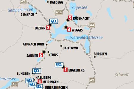 Digitale Karte, Schweiz, CampingplŠtze