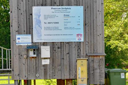 Stellplatz, Infotafel