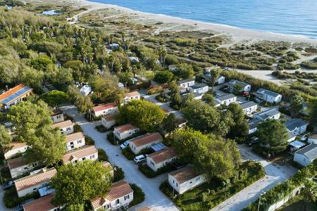 Vogelperspektive, Campingplatz, BŠume, HŠuser, KŸste, Meer