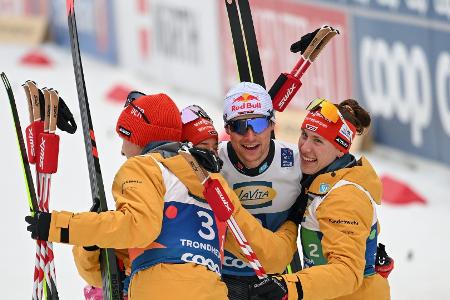 Deutsche Kombinierer gewinnen WM-Gold in der Staffel