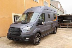 Frontansicht, Ford E-Transit, Camper, Elektrocamper
