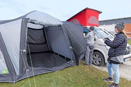 Vorzelte Test Fritz Berger Aufbau f