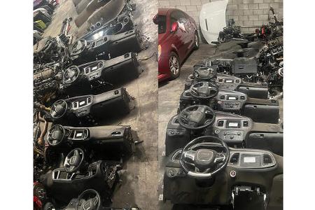 Gestohlene Armeturenbretter und Lenkräder