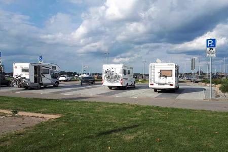 Stellplatz am Yachthafen Burgtiefe in Fehmarn