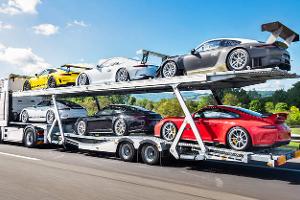 Man TGX 18.640 4×2 Autotransporter mit 6 Porsche 911 991