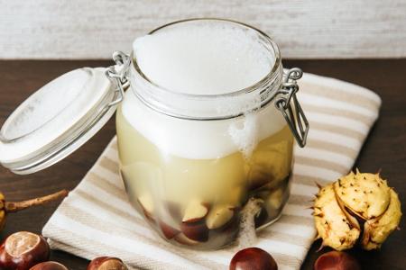Spülmittel mit Kastanien oder Efeu