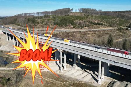 Autobahn A45 Landeskroner Weiher Brücke