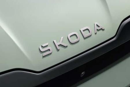 Skoda Elroq Wortmarke Schriftzug Motorhaube